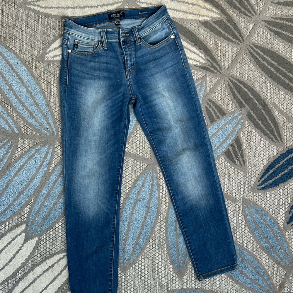 Denim cropped straight leg Judy blue jeans